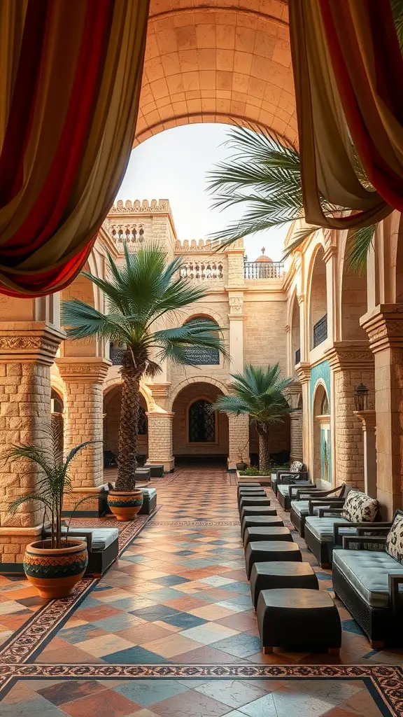 A courtyard lounge inspired by Dorne.