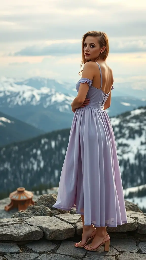 A Vale Mist Midi Dress from Game of Thrones.