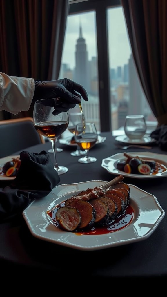 Gold-Dusted Bone Marrow Canoes served on a silver platter