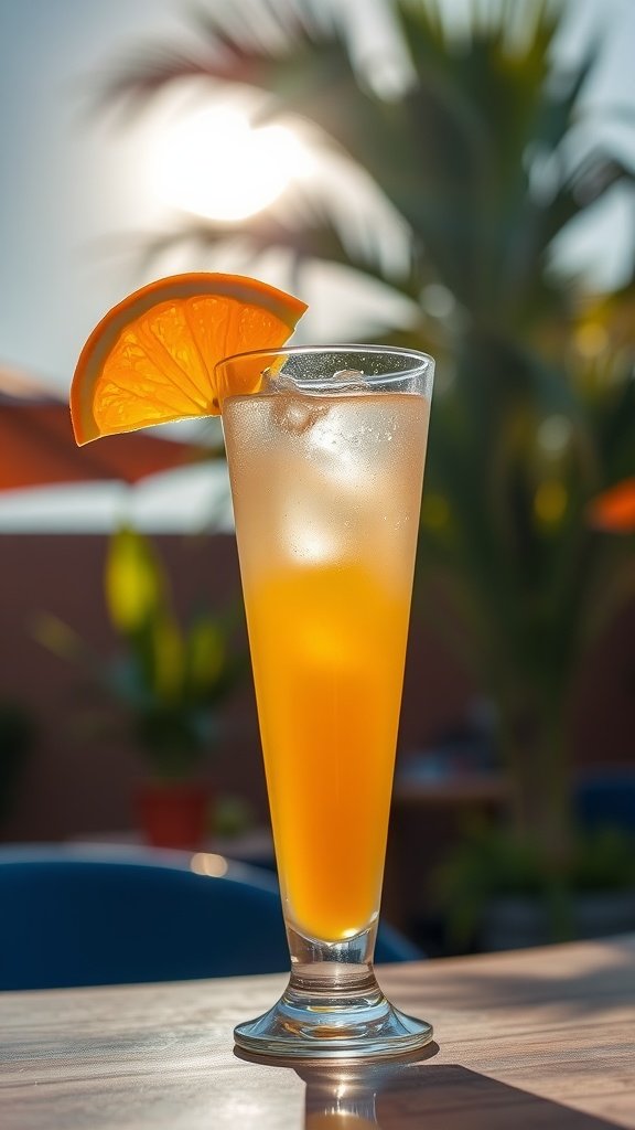 A refreshing Screwdriver cocktail with an orange slice garnish.