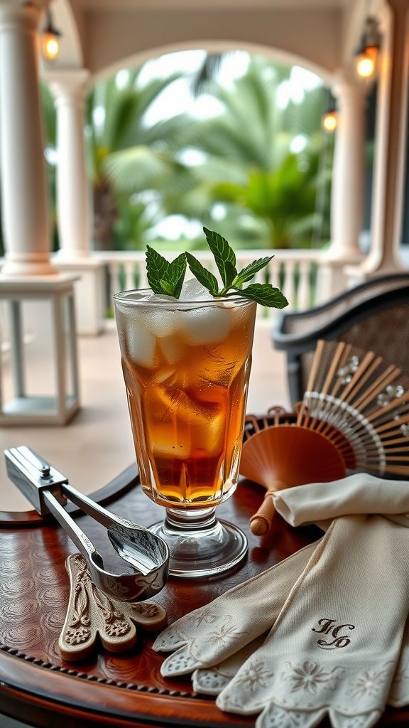 A refreshing Mint Condition cocktail garnished with mint leaves.