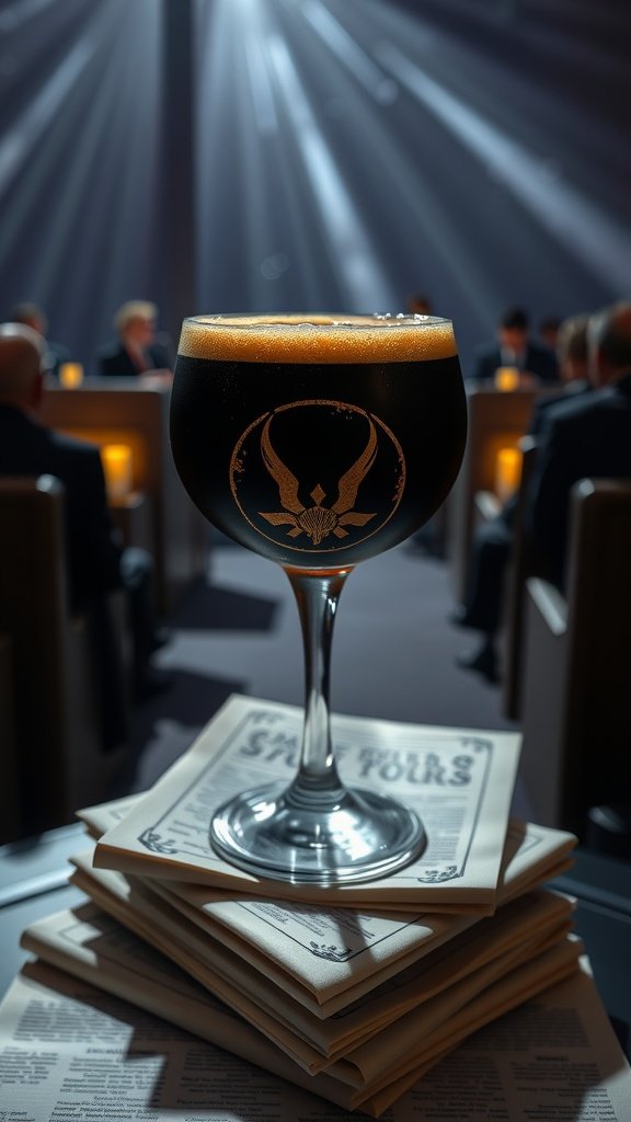 A vibrant cocktail representing the Senate Chamber Sour