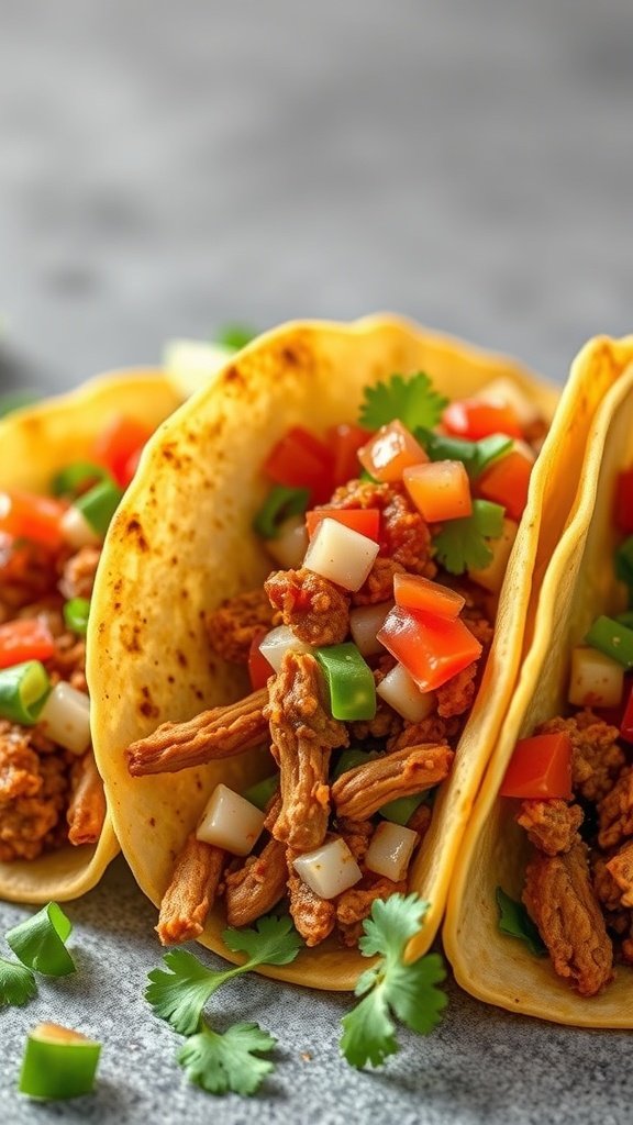 Tatooine Tacos filled with seasoned meat and fresh vegetables