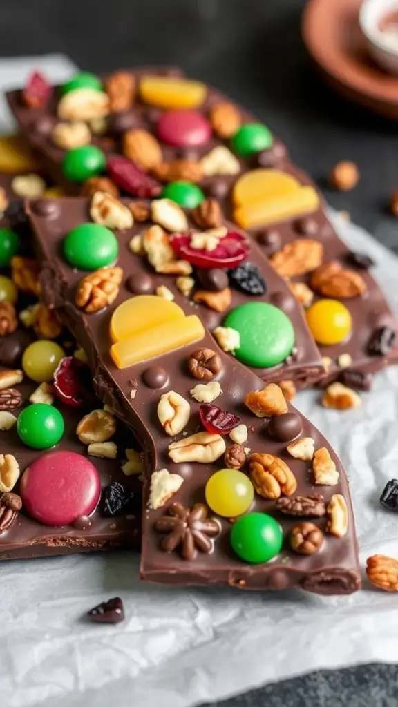 Droid Delight Chocolate Bark with nuts and dried fruits