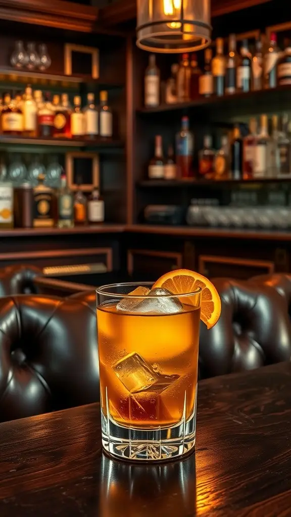 An Underworld Old Fashioned Cocktail from Gotham City.