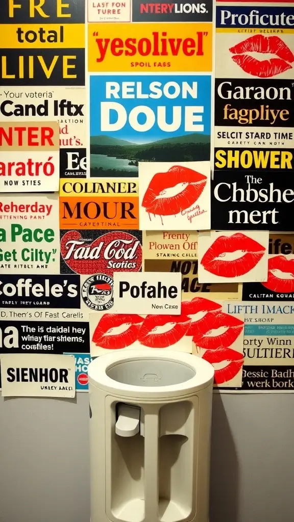 A wall filled with various texts and a 'No Smoking' sign, showcasing a busy workspace atmosphere.