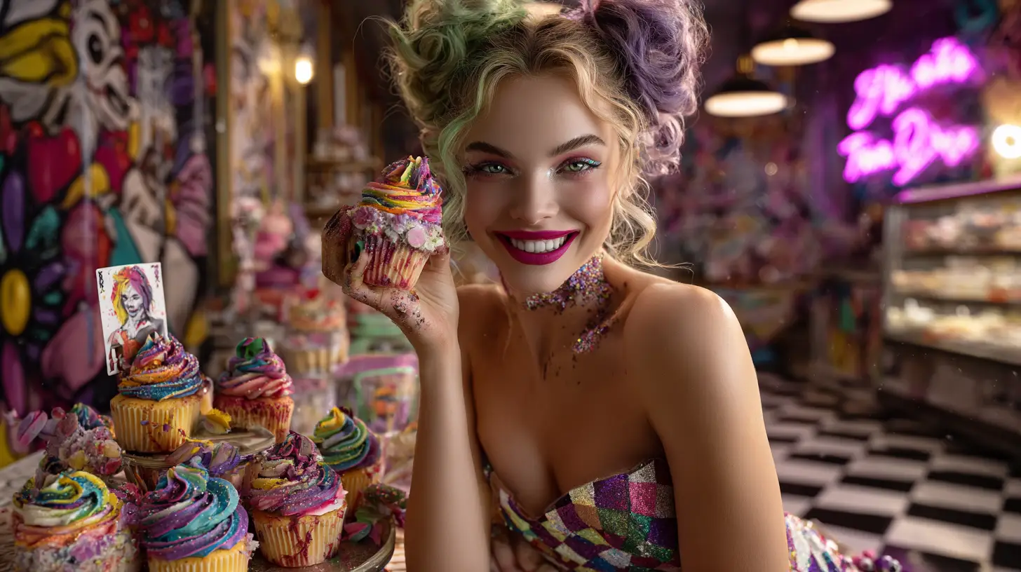 19 Wildly Colorful Cup Cakes Inspired By The Joker