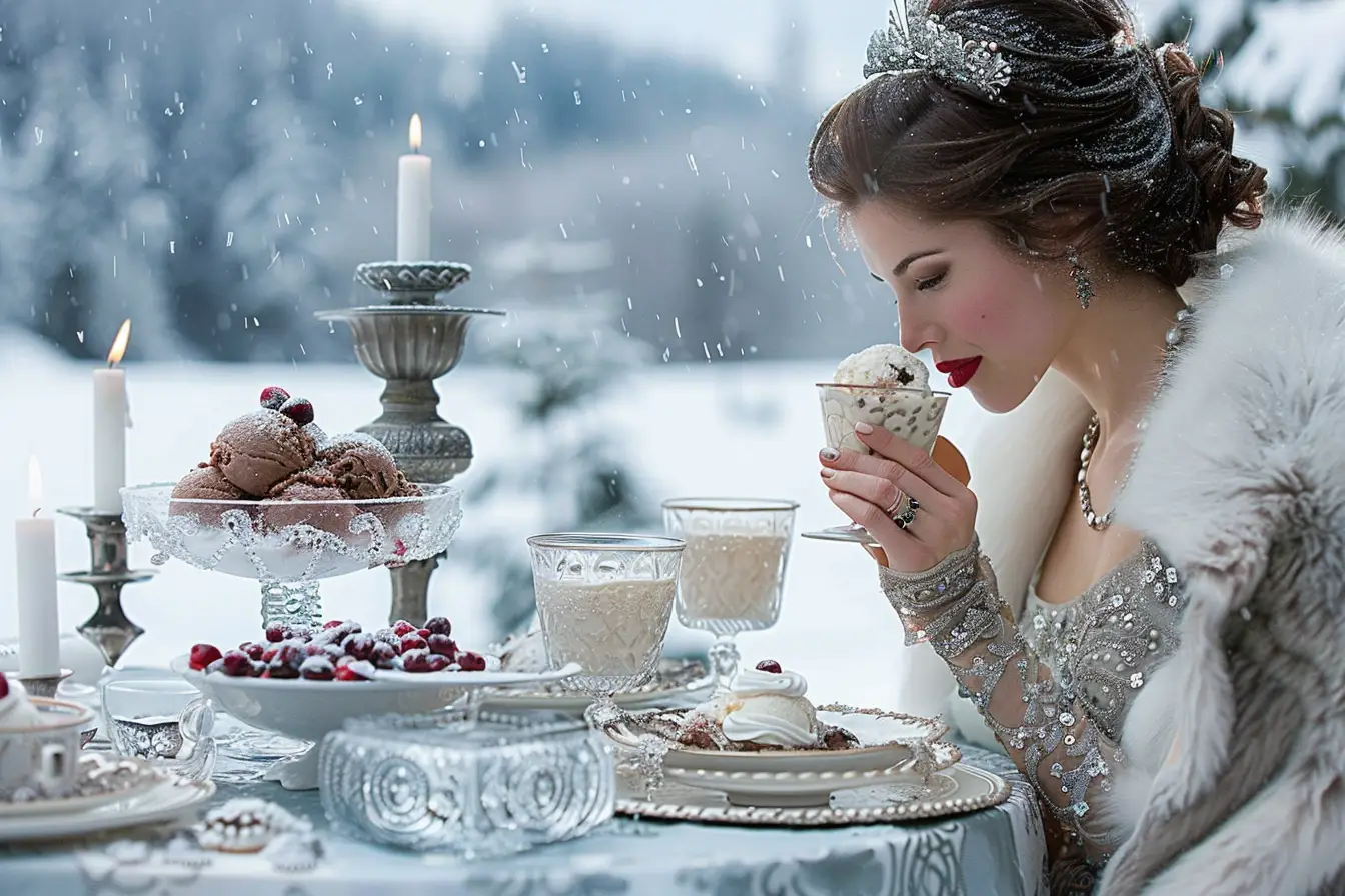 Delectable Ice Cream Dishes Inspired by the Winter Regions