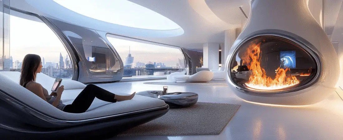 50 Futuristic Fireplace Ideas