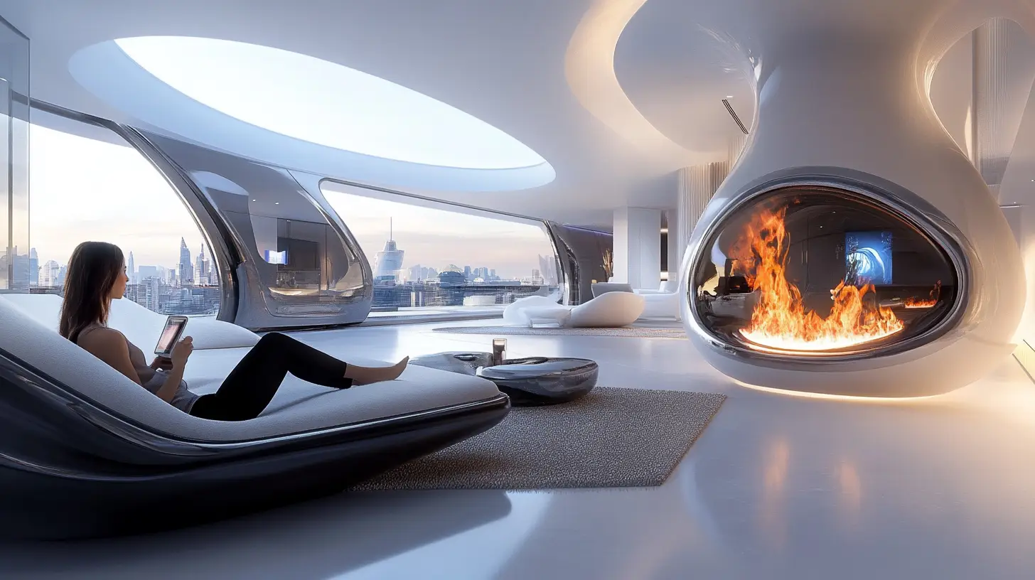 50 Futuristic Fireplace Ideas