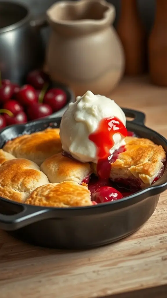 cherry pie with ice cream
