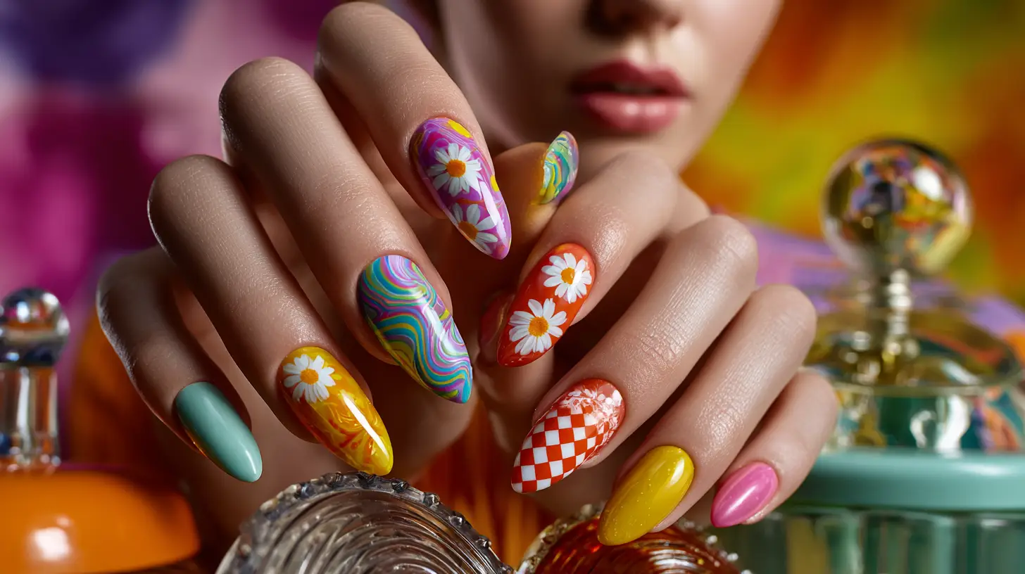 1960’s Retro Inspired Nail Art