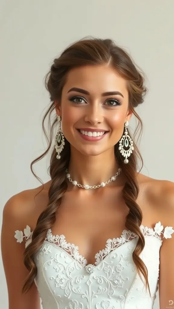 Colorful bangles and earrings showcasing playful accessories for a Bohemian bridal look.