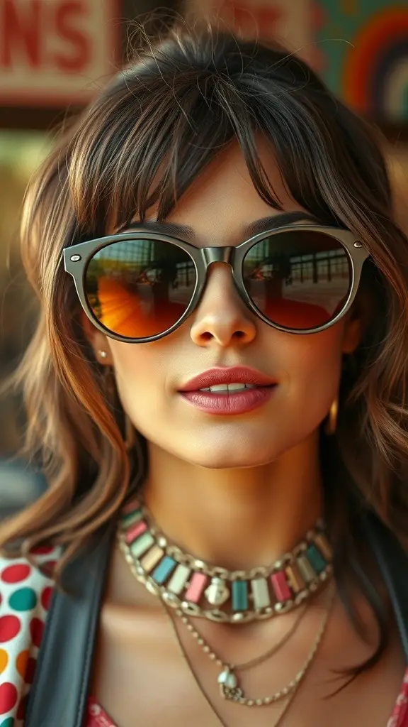Two individuals wearing vintage 60’s sunglasses in a crowd, reflecting the style and spirit of the era.