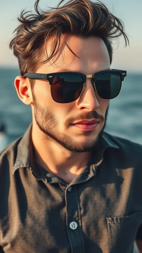 A person cleaning vintage sunglasses with a soft cloth