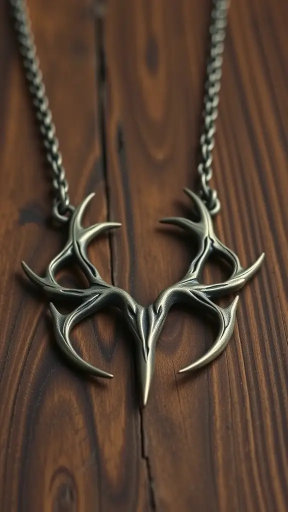 A necklace featuring antler motifs, symbolizing House Baratheon from Game of Thrones.