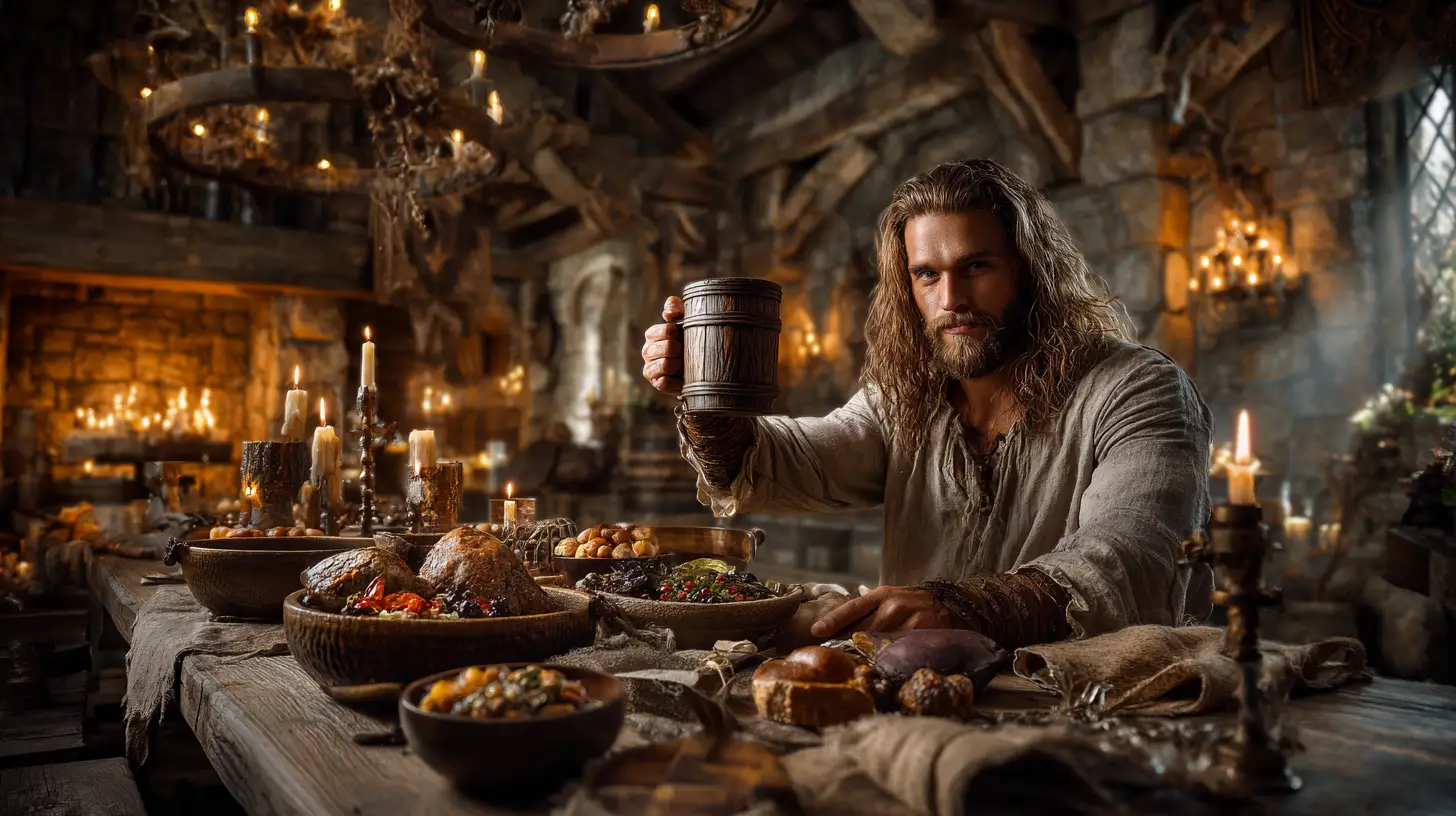 Handcrafted Pottery & Wooden Bowls for Medieval Dining