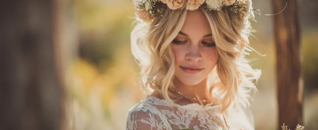 1960’s Inspired Bohemian Bridal Beauty