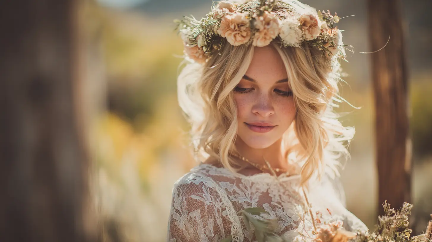 1960’s Inspired Bohemian Bridal Beauty