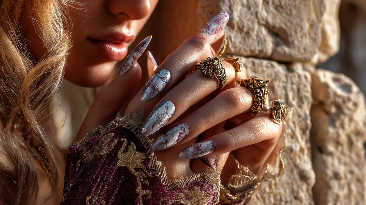 Medieval Fantasy Nail Art Designs from Game of Thrones