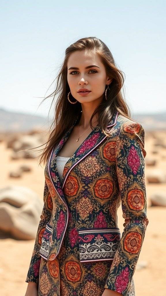 Ahsoka Tano in a stylish outfit with unique patterns and colors