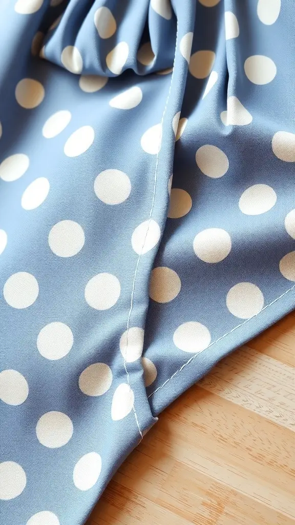 Close-up of a vintage swimwear piece featuring a creamy fabric and a deep purple belt.