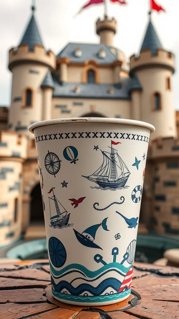 A nautical cup inspired by Theon Greyjoy from Game of Thrones, featuring intricate sea-themed designs.