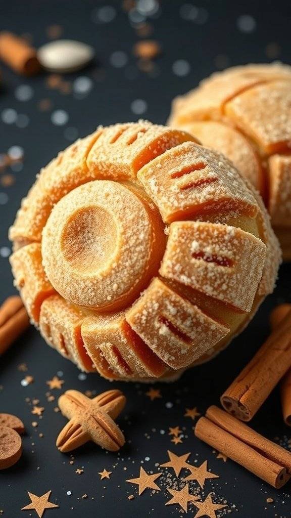 Crispy cinnamon sugar mini donuts shaped like the Death Star