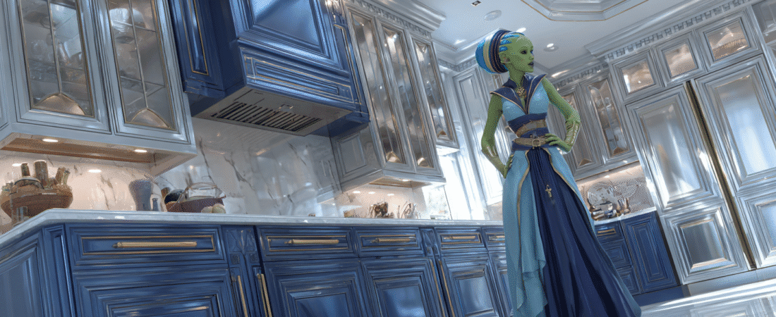 The Galactic Kitchen: Two-Toned Cabinets That Rule The Galaxy