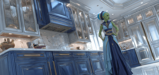 The Galactic Kitchen: Two-Toned Cabinets That Rule The Galaxy
