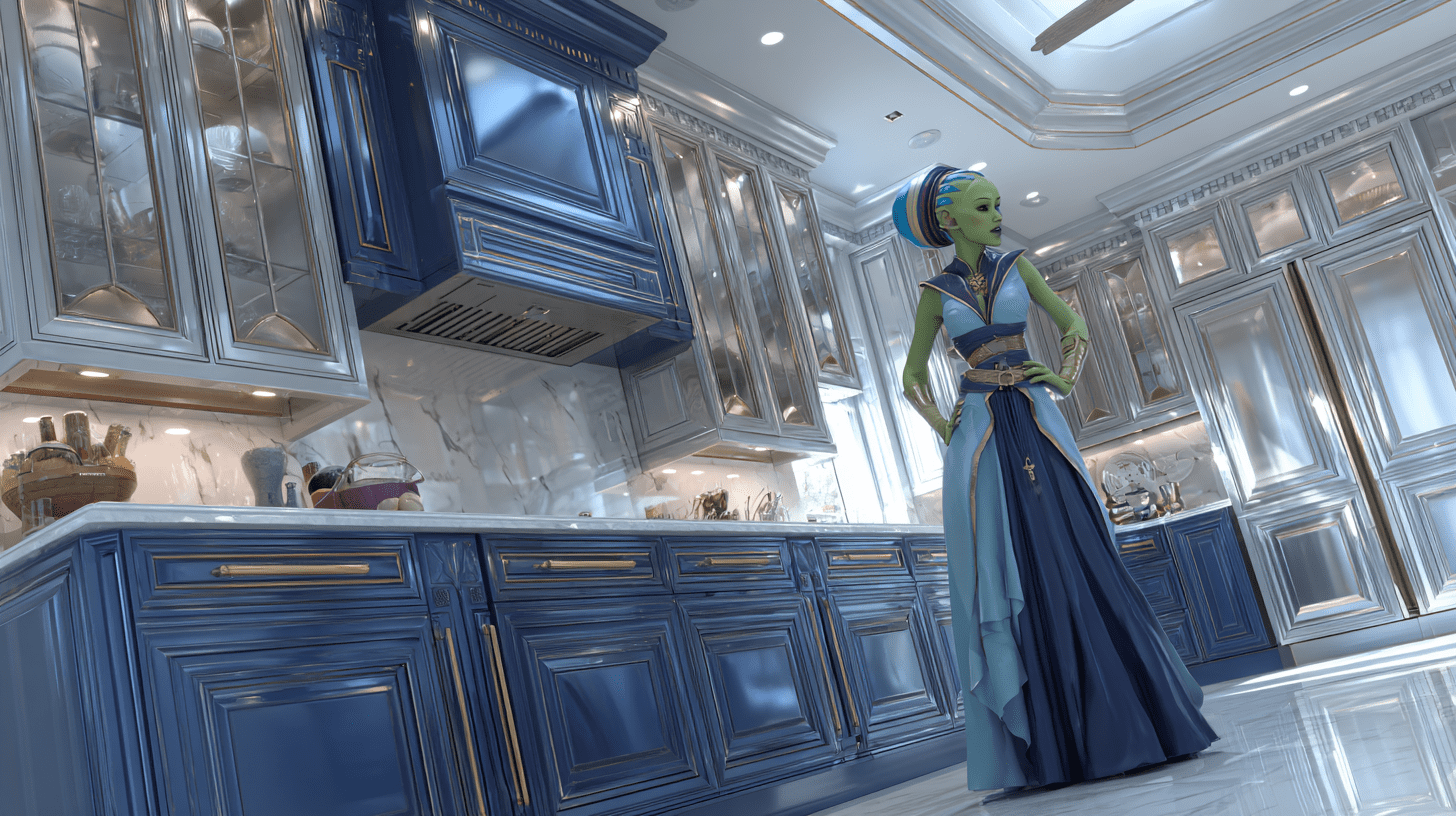 The Galactic Kitchen: Two-Toned Cabinets That Rule The Galaxy
