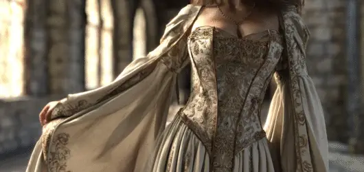 Medieval Revival Outfits with Corsets and Flowing Gowns