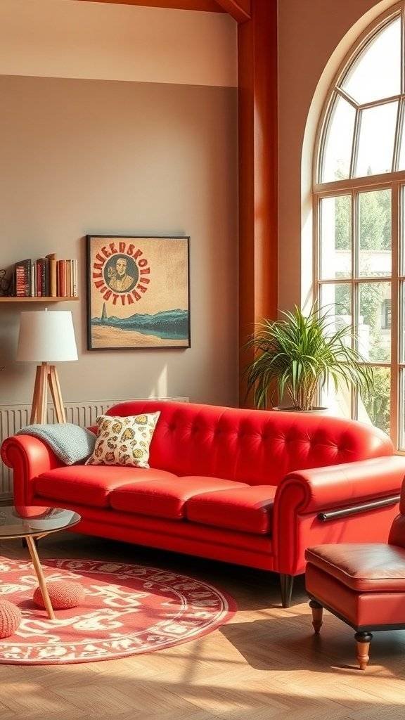 A vintage street scene from the 1960s featuring bright lights and classic cars.