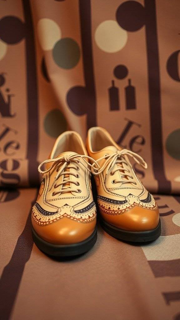 High quality, detailed, professional photography of lace-detail footwear inspired by the 1960's.