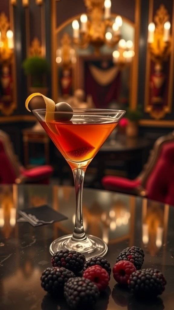 A cocktail inspired by the Gatsby Roaring 1920's.
