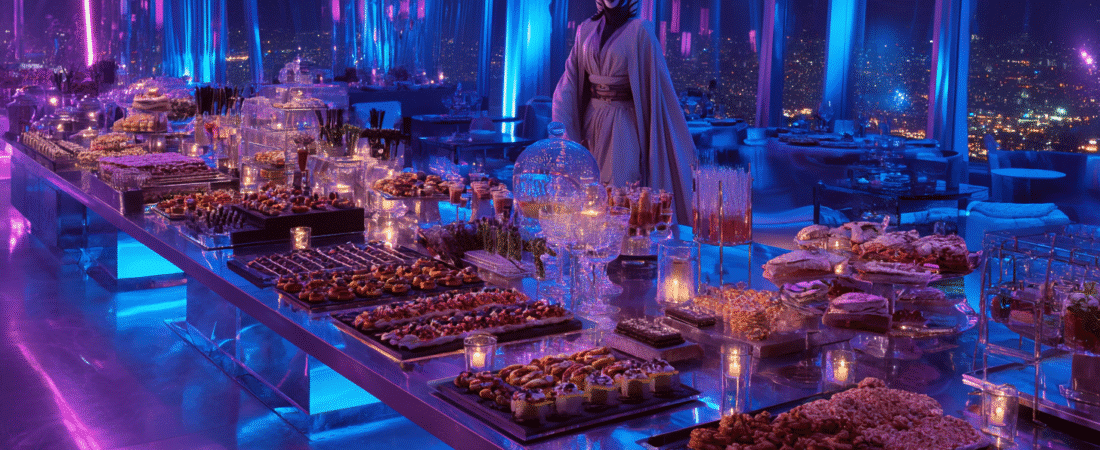 Tiny Bites for a Galactic Gala Inspired by Coruscant