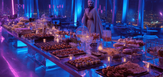 Tiny Bites for a Galactic Gala Inspired by Coruscant