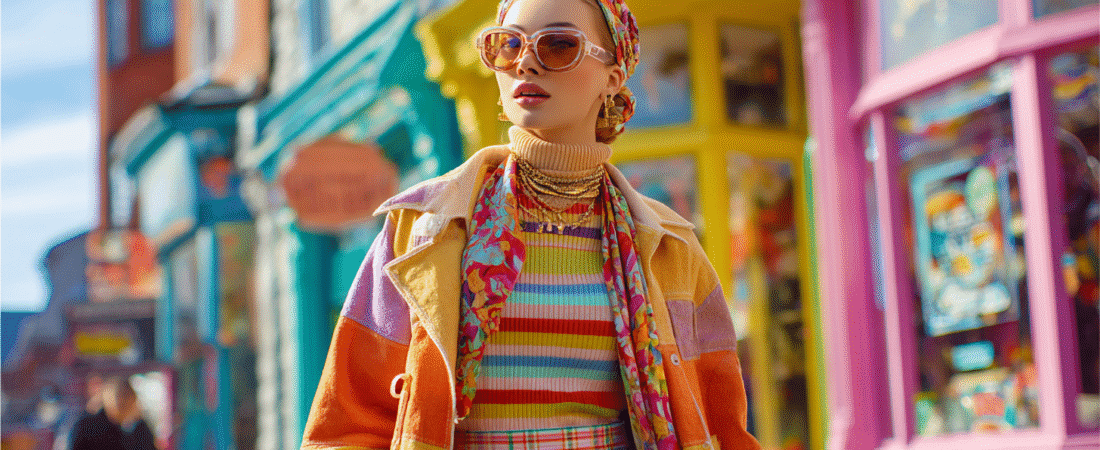 Wacky Layering Ideas for Preppy Outfits in Bold Colors and Prints