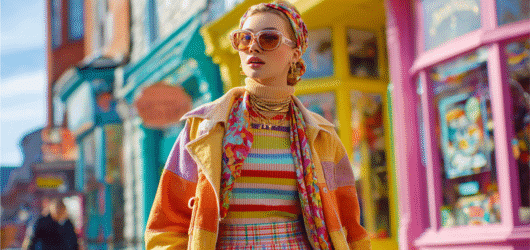 Wacky Layering Ideas for Preppy Outfits in Bold Colors and Prints
