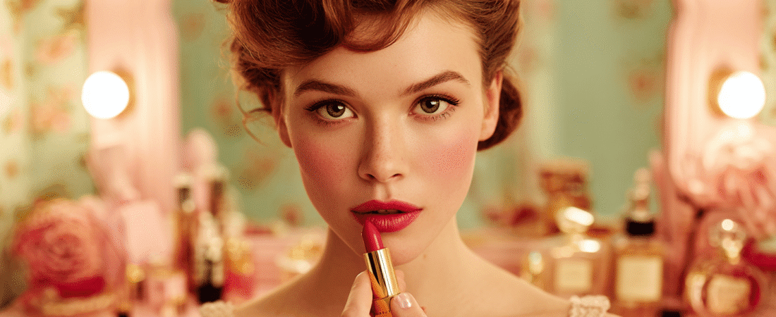 Cherry Red Makeup Ideas Inspired by the Mad Men Era