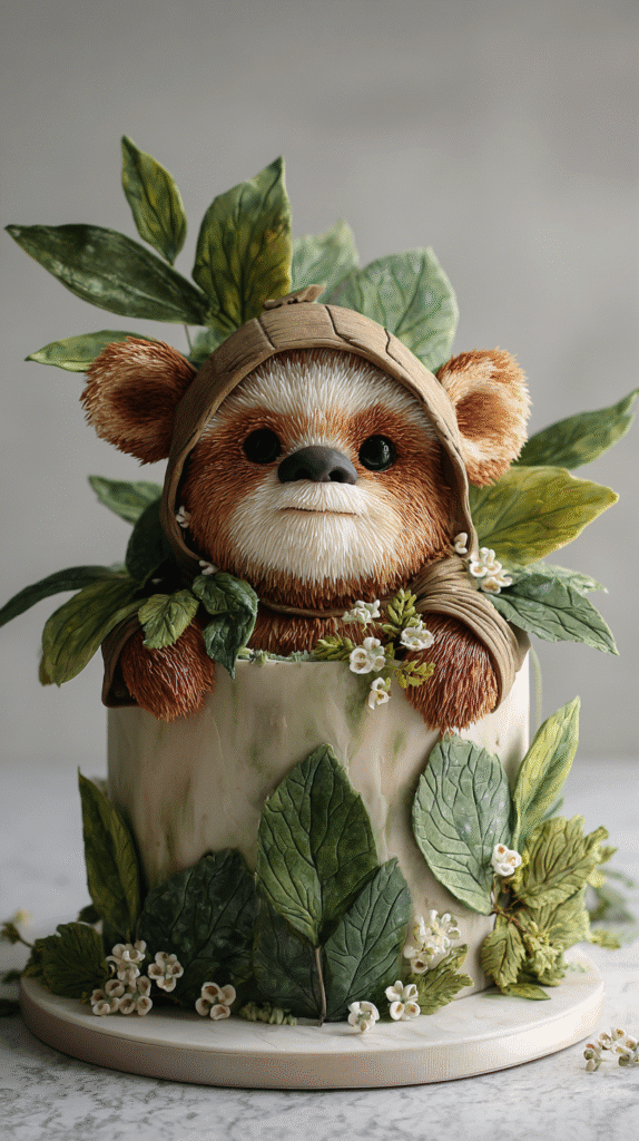 finished Ewok Cake