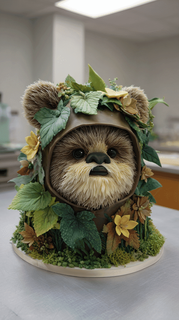 completed Ewok Cake