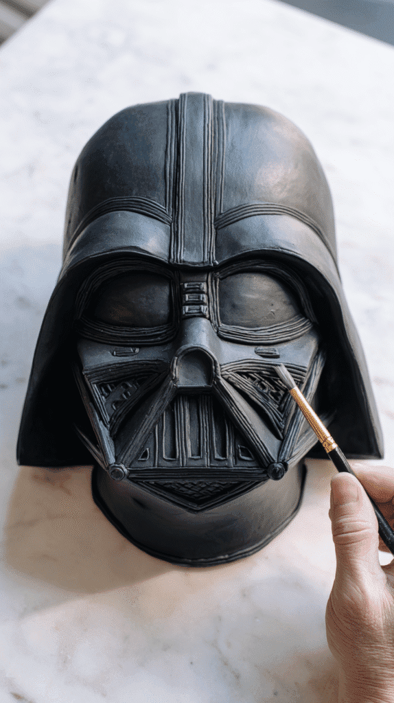 adding details to Vadar cake