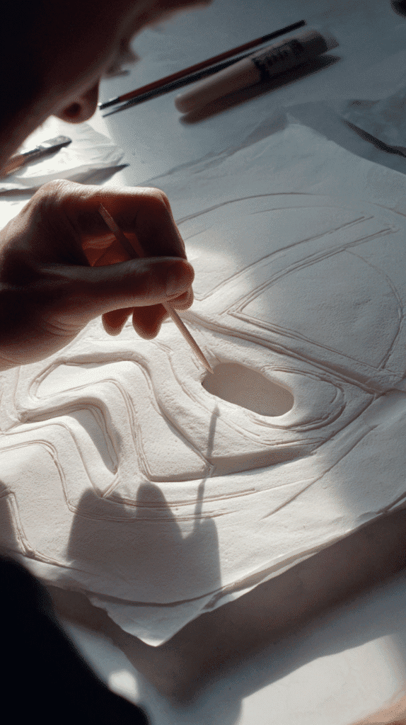 making mask for stormtrooper cake head