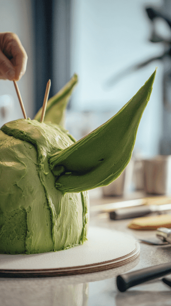 attaching ears to yoda face