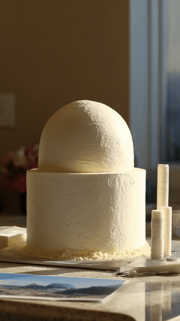 creating shape for R2-D2 Cake