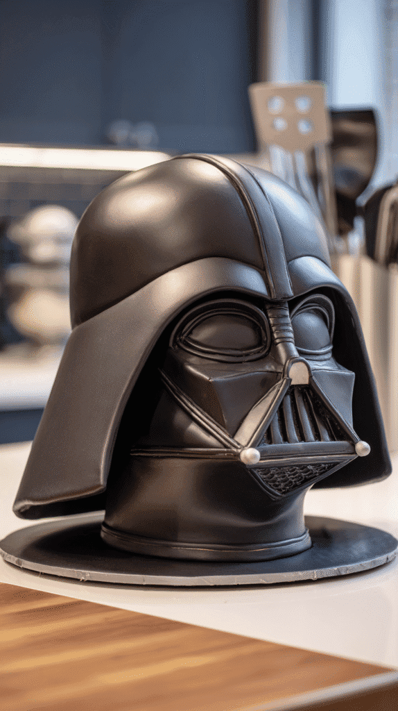 Darth Vadar Head Cake