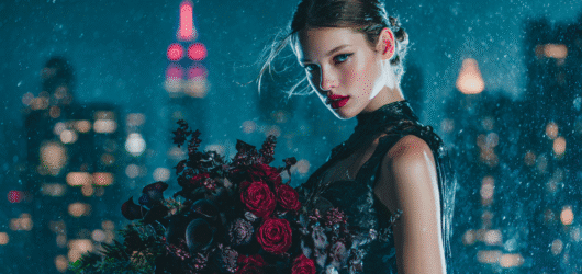 Valentines Day Flowers With Bold, Gotham-Inspired Flair