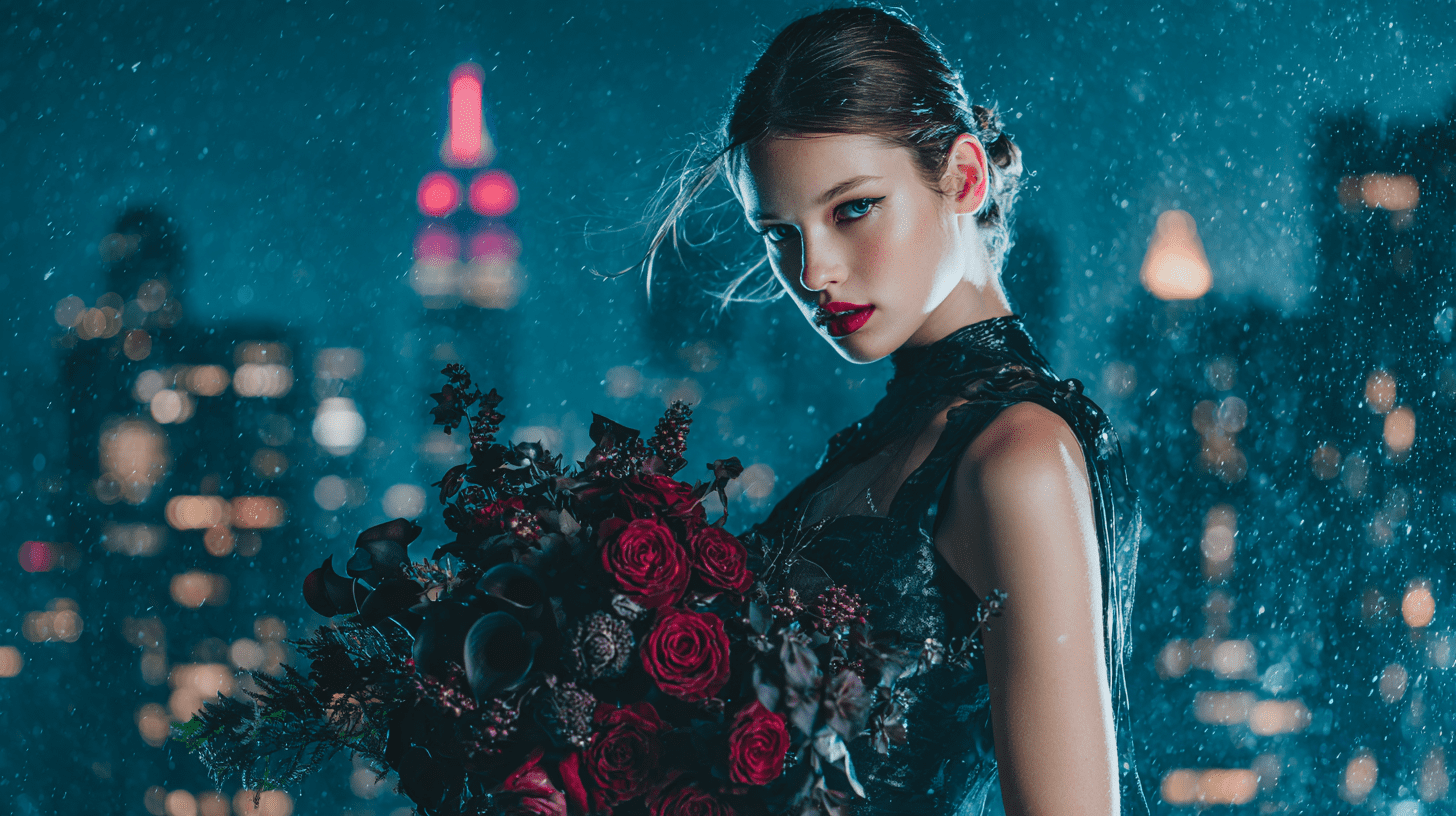 Valentines Day Flowers With Bold, Gotham-Inspired Flair