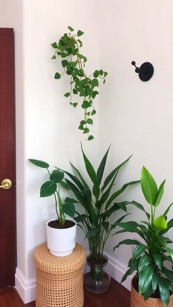 Easter decor featuring soft neutrals and greenery with the word LETTE